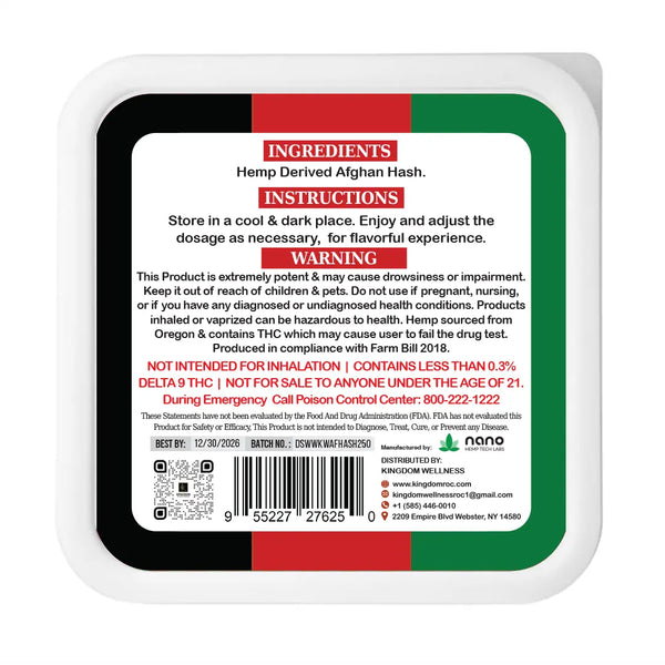 THCA Hash - 1 Gram Kingdom Wellness and Dispensary