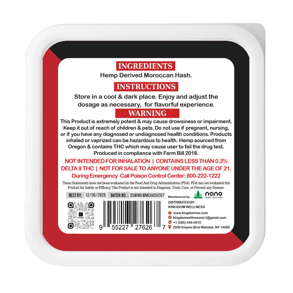 THCA Hash - 1 Gram Kingdom Wellness and Dispensary