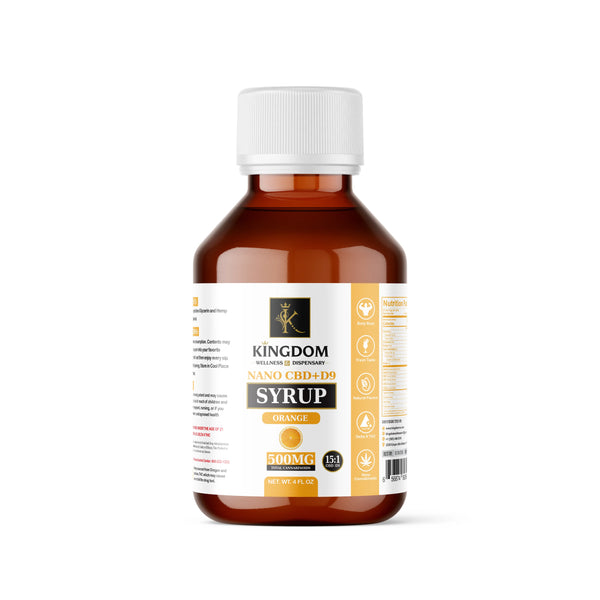 Nano CBD Delta 9 THC Syrup - 500mg | 4 Oz Kingdom Wellness and Dispensary