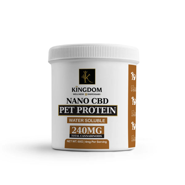 Nano Water Soluble CBD Pet Protein Powder - 240mg Kingdom Wellness and Dispensary