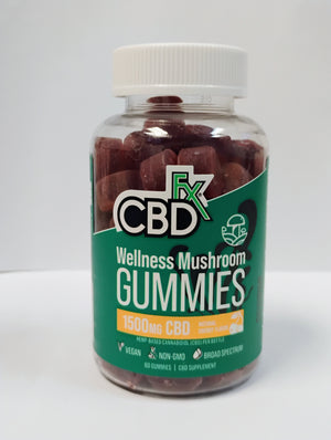 CBDfx Wellness Mushroom Gummies 1500mg CBD
