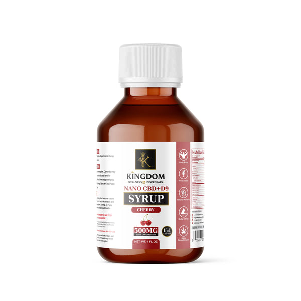 Nano CBD Delta 9 THC Syrup -  500mg | 4 Oz Kingdom Wellness and Dispensary