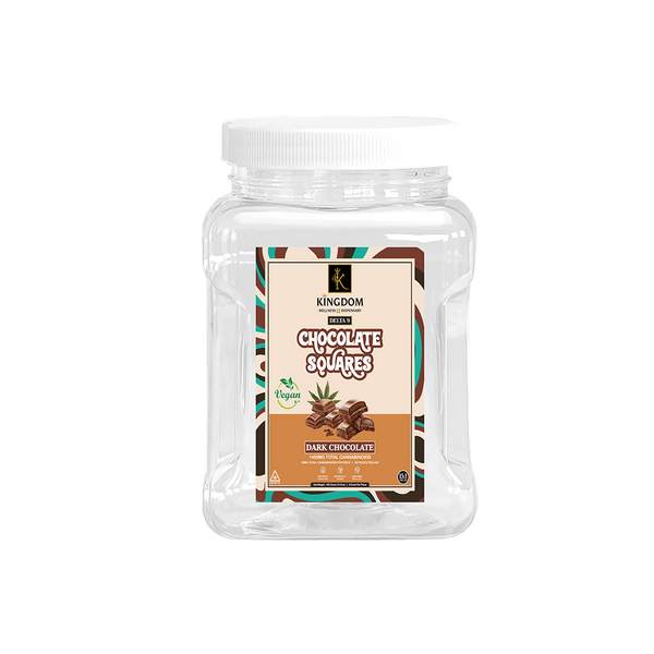 Delta 9 Chocolate Squares - Jar of 50 - Kingdom Wellness & Dispensary