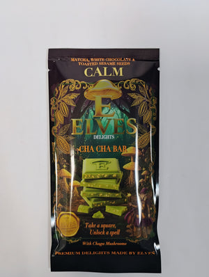 Elves Delights Calm Chocolate- Matcha, White Chocolate & Toasted Seseme Seeds