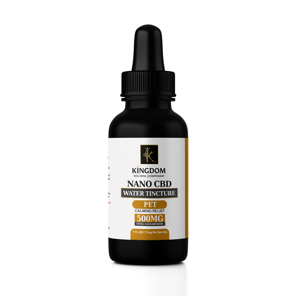 Nano CBD Pet Water Tincture - 500mg Kingdom Wellness and Dispensary