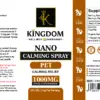 Kingdom Wellness & Dispensary COA - Nano Calming Spray for Pets