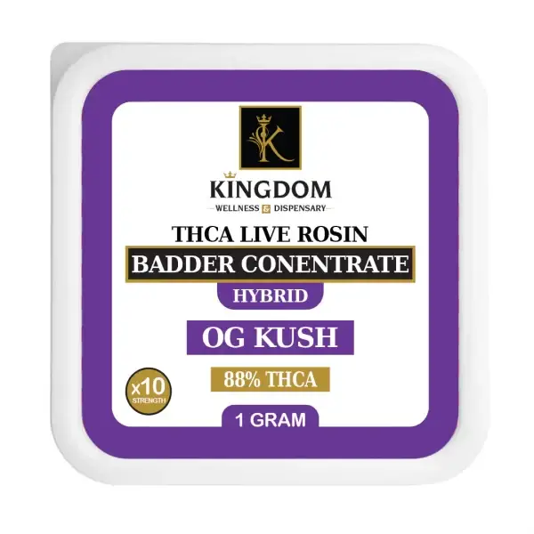 THCa Live Resin Badder Concentrates-OG KUSH-WAX - Kingdom Wellness & Dispensary