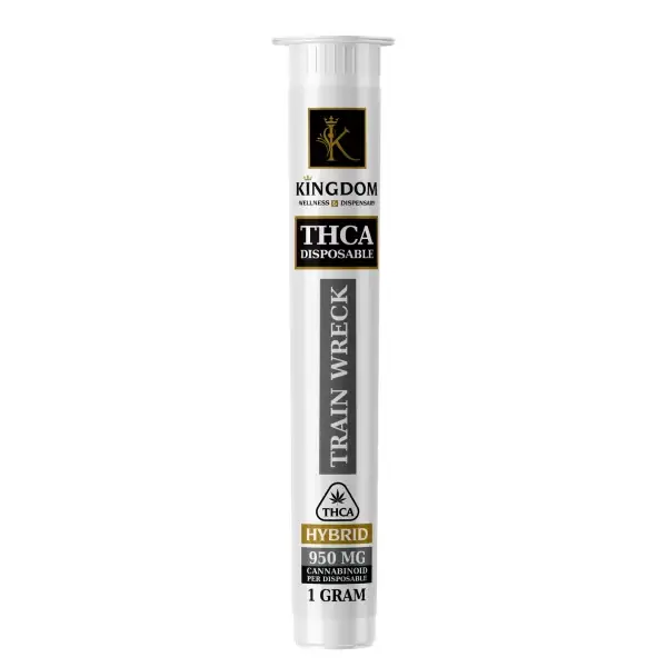 THC A DISPOSABLE - 1 GRAM Train Wreck Hybrid - Kingdom Wellness & Dispensary